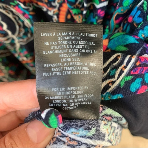 Maeve by Anthropologie Maplewood Neon multicolor Dress Paisley XS - Picture 8 of 9